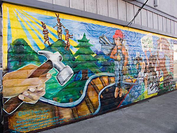 Ella Baker Center Mural Green Jobs Mural in Oakland