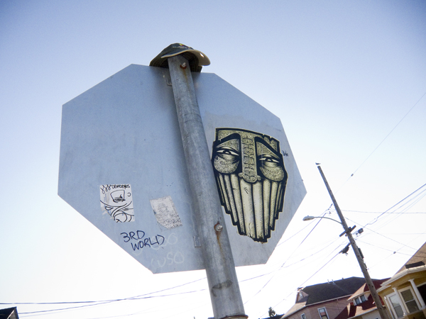 gats wheat paste, sticker art west oakland, wheat paste by gats