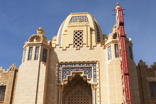 Fox Theater Oakland Main Facade moorish architecture, fox theater oakland
