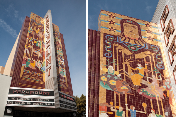 paramount theatre oakland, art deco murals