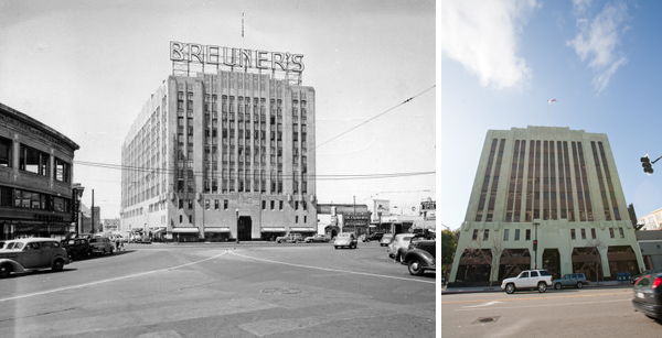 Breuner Building, art deco buildings oakland, breuner company furniture store