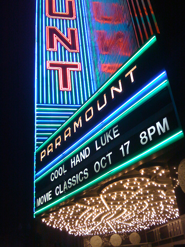 Paramount Theatre Marquee at Night paramount theatre, paramount oakland, movie night at Paramount