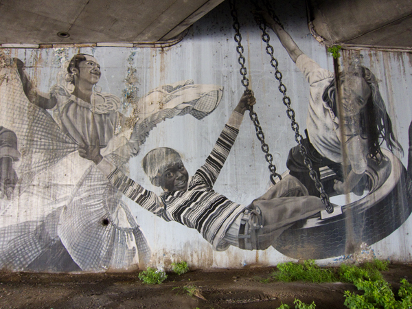 daniel galvez, street tattoo mural, oakland mural art