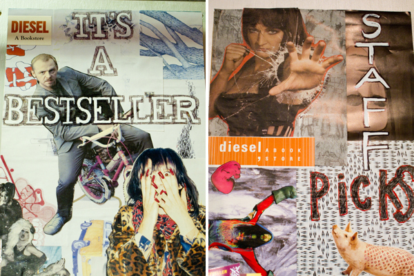 Employee Signs at Diesel Books diesel books oakland, oakland independent bookstores