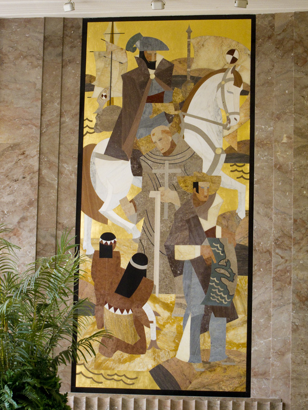 marble mosaic mural, marian simpson marble mural, alameda county courthouse