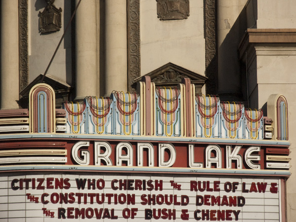 art deco streamline, streamline marquee, bush cheney political rant, grand lake theater politics
