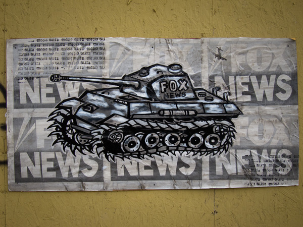 military tank wheatpaste, war machine wheatpaste