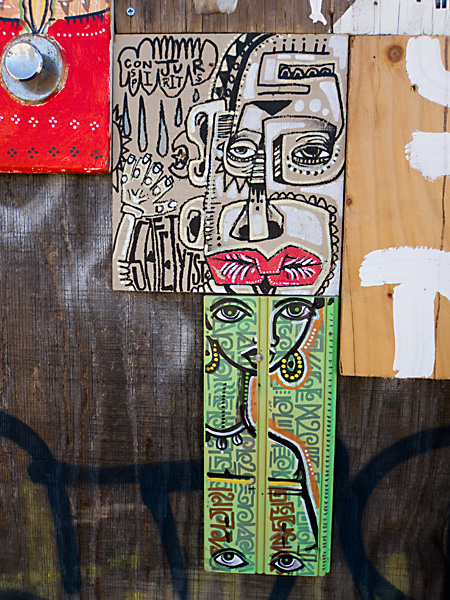 collaborative art installation, west oakland graffiti art, empty lot 32nd street