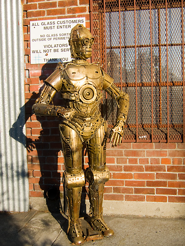scrap metals sculpture, west oakland metal sculptures, alliance metals