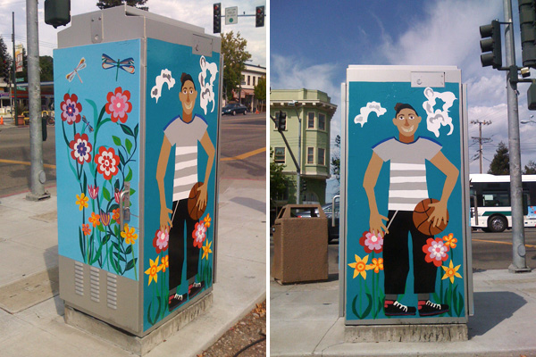 oakland utility boxes, temescal public art