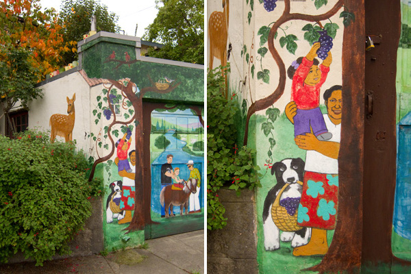 oakland public murals, garage door art