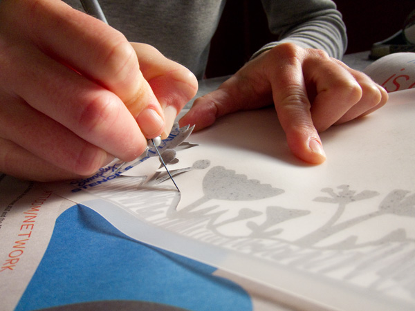 Cutting out Stencil how to make a stencil