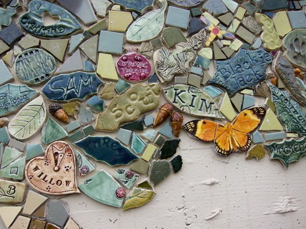 hand crafted tiles, hand painted tiles, jingletown mosaic