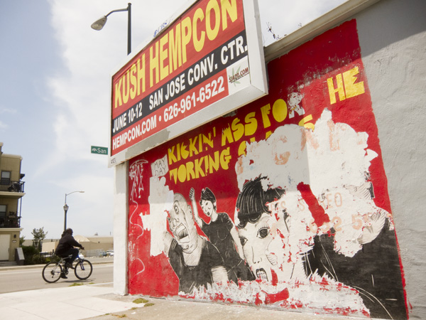 giant wheatpaste, international workers day, kicking ass wheat paste