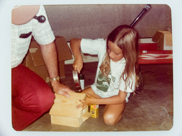 Building a Birdhouse projects with grandpa, early DIY training