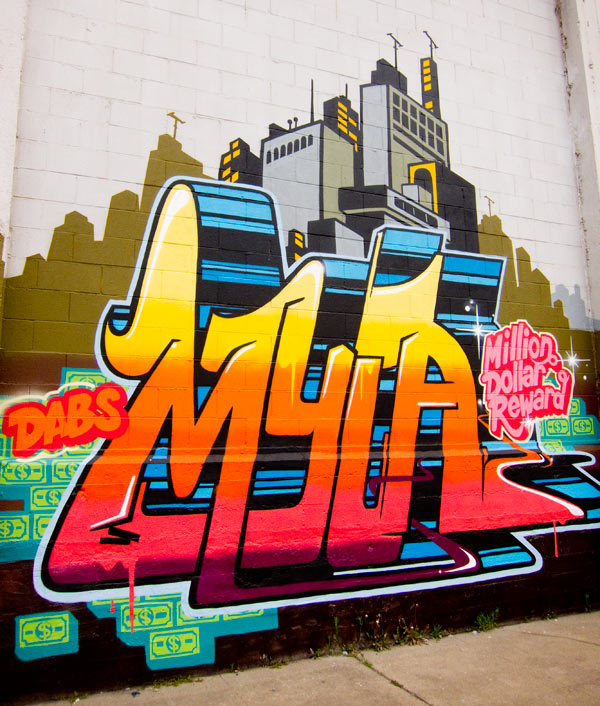 myla graffiti, myla oakland mural, myla few and far