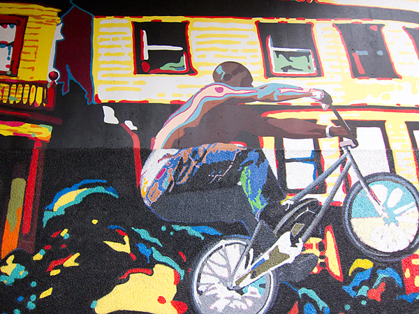 mural designed by high school students, McClymonds High School