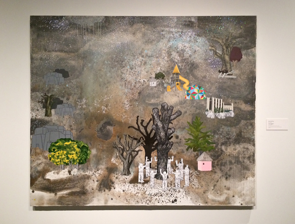 David Huffman, David Huffman painting, tree huggers, traumabots